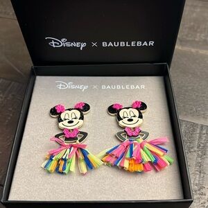 Disney x BAUBLEBAR Minnie Mouse Hawaiian Hula Earrings New